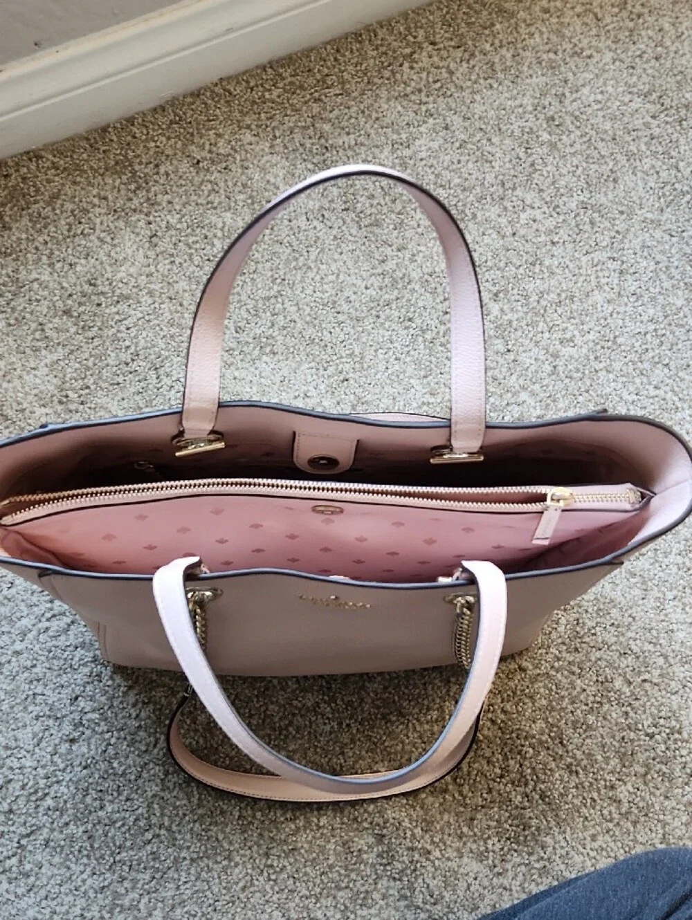 kate spade Pale Pink Leather Chain-Handle Tote